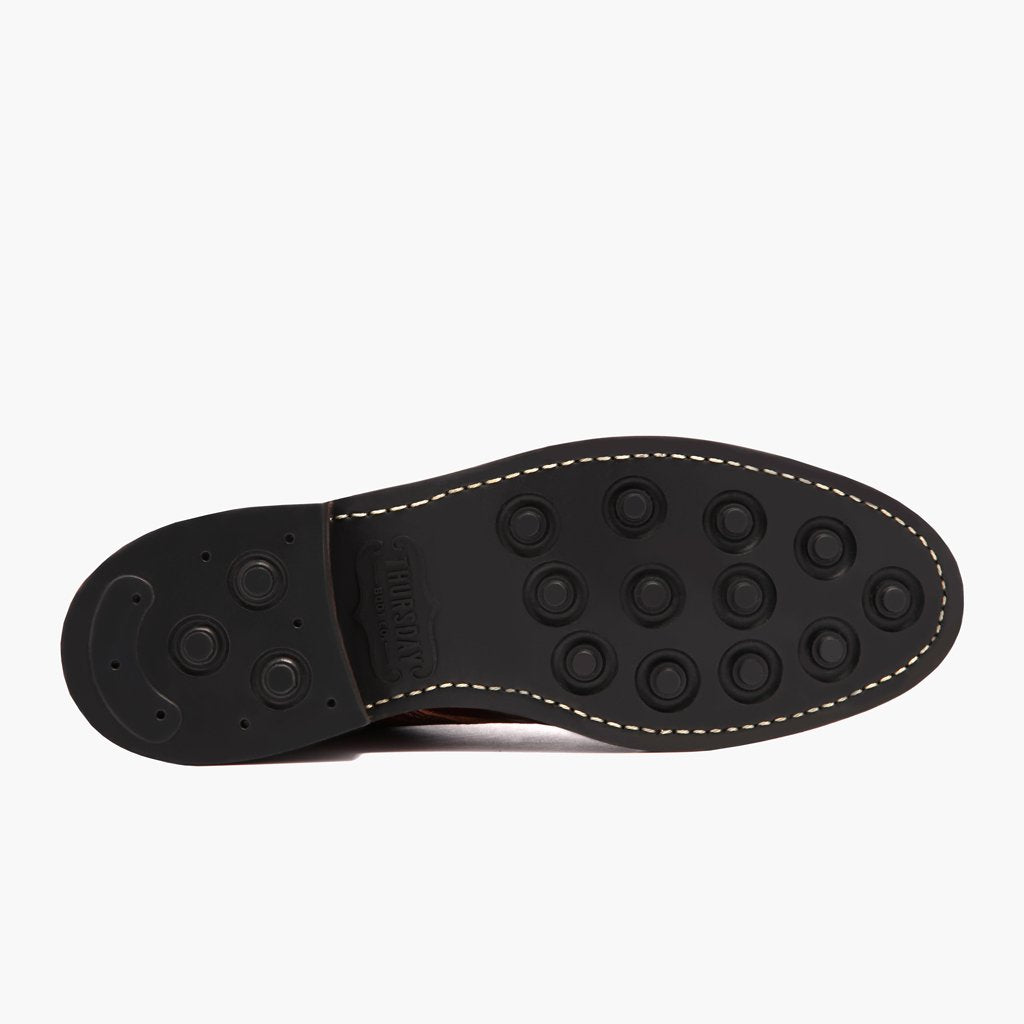 High-Traction Rubber Outsole & Lug Tread Pattern on Vanguard French Roast Bottines en cuir pour Homme For Men