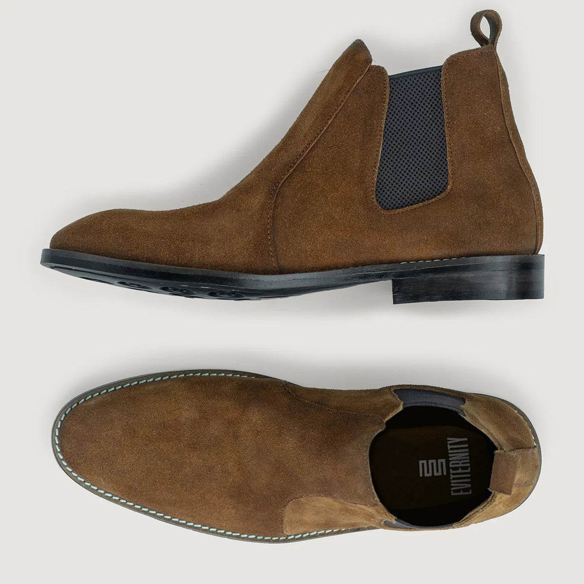 Clarkson Chelsea Marron Suede Bottines en cuir - StudGuard pour Homme - Contrefort de talon renforcé & surpiqûres doubles de précision