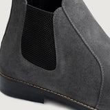 Authentic Goatskin Suede Grain Depth & Pull-Up Patina Texture Detail