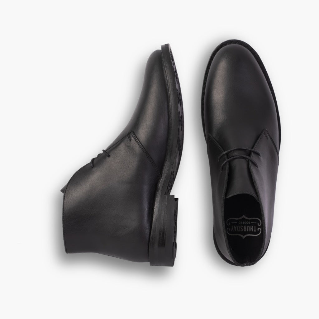 Scout Noir Bottines en cuir pour Homme For Men - Contrefort de talon renforcé & surpiqûres doubles de précision