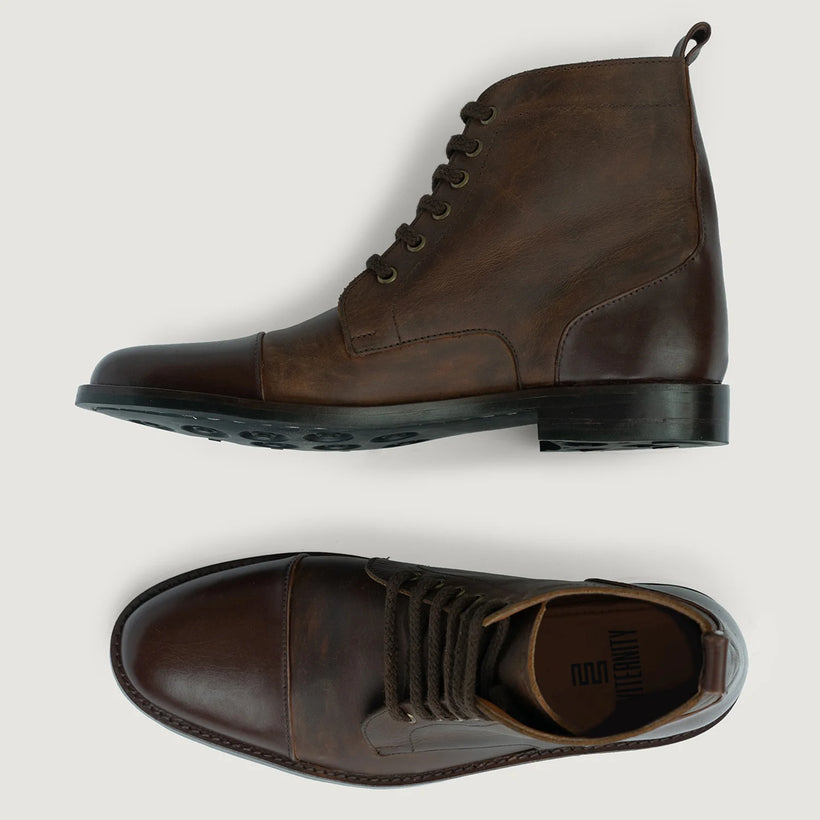 Knight Derby Hybrid Marron Bottines en cuir - StudGuard pour Homme