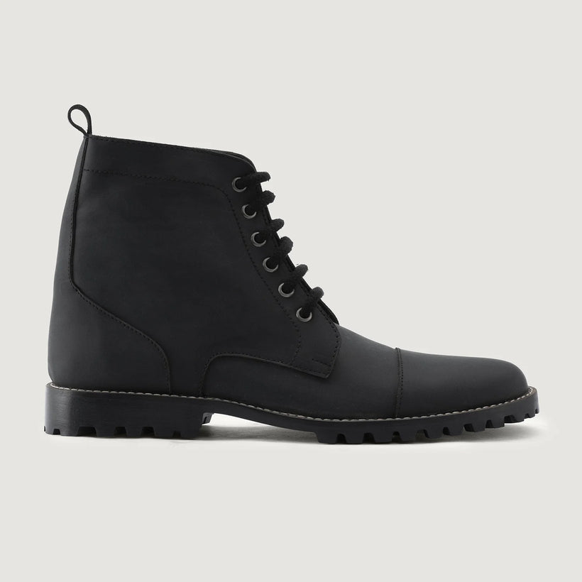 Knight Derby Noir Mat Nubuck Bottines en cuir - TerraGrip pour Homme