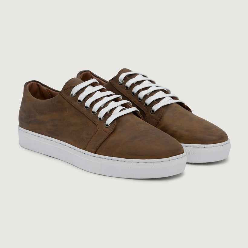 Murphy Low Top Cuivre Brûlé Pullup Baskets en cuir pour Homme