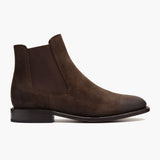 Dark Brown Full-Grain leather Boots - Goodyear Welt Construction & Front Toe Box Detail