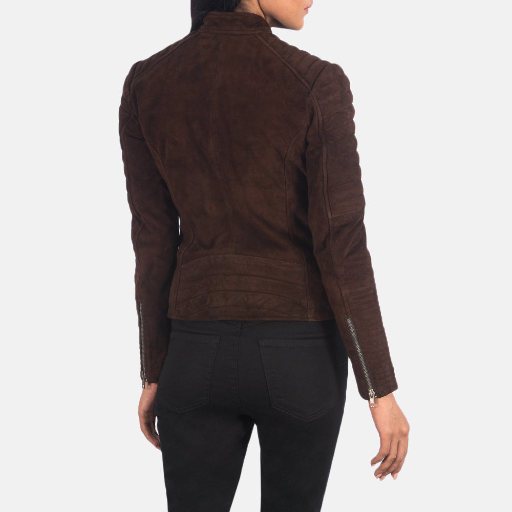 Authentic Goatskin Suede with Suede Finish Grain Texture & Heavy-Duty Seam Stitching Detail