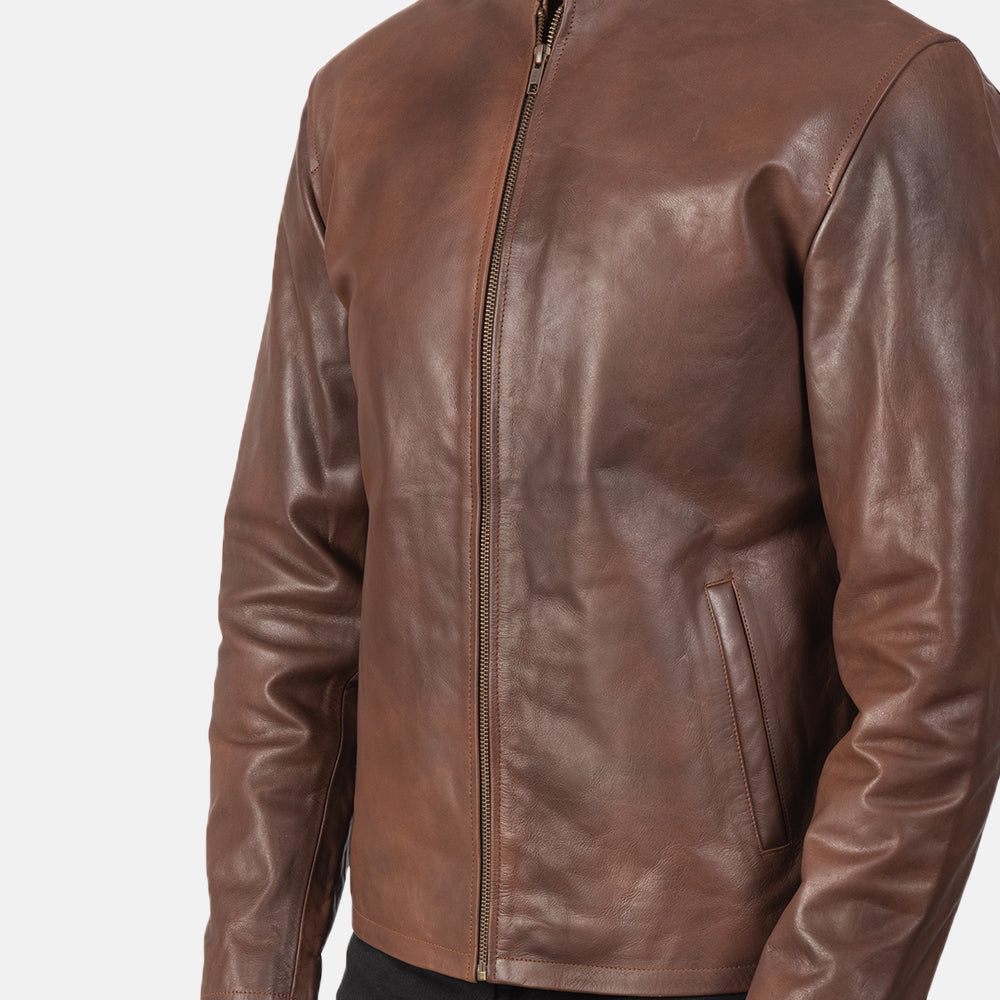 Alex Veste Motard en Cuir pour Homme – Vue produit alternative 6