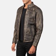 Alex Veste Motard en Cuir pour Homme – Vue produit alternative 2
