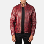 Alex Veste Motard en Cuir pour Homme – Vue produit alternative 1