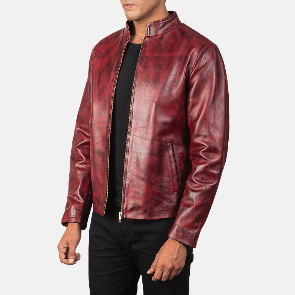 Alex Veste Motard en Cuir pour Homme – Vue produit alternative 2