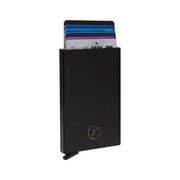 
Porte-cartes en aluminium en cuir pleine fleur véritable 100% - Full Exterior Vue de face & silhouette ajustée | Acheter en ligne
