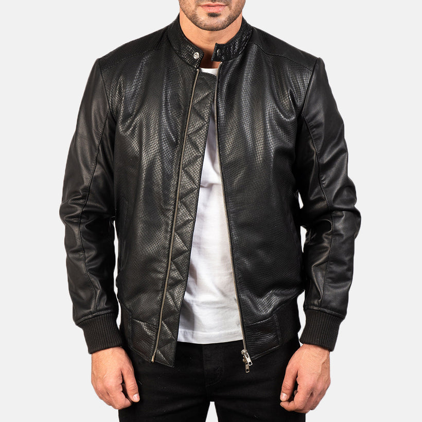 Avan Blouson Bomber en Cuir pour Homme
