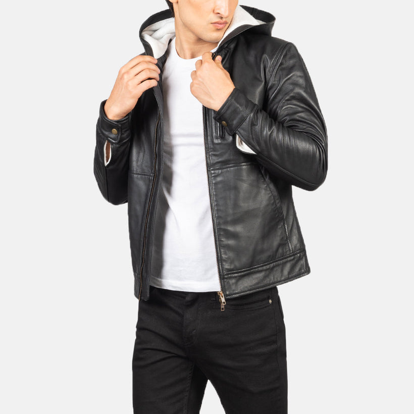 Baston Blouson Bomber en Cuir pour Homme