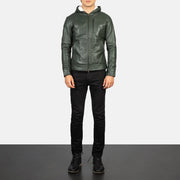 Baston Blouson Bomber en Cuir pour Homme – Vue produit alternative 3