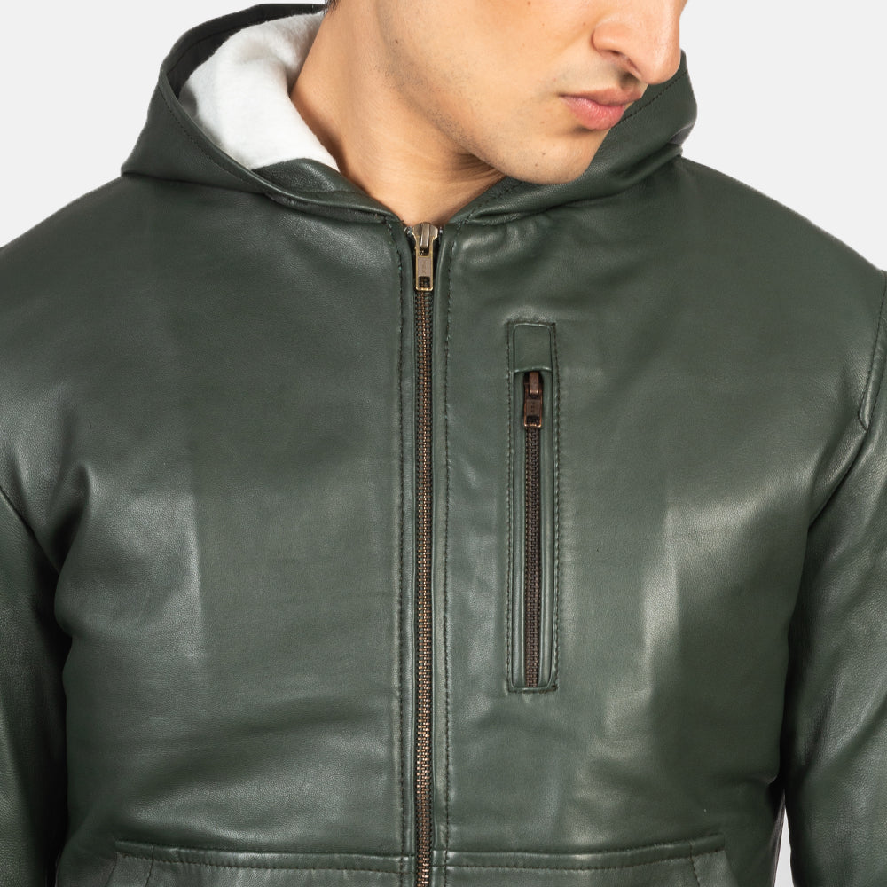Baston Blouson Bomber en Cuir pour Homme – Vue produit alternative 6