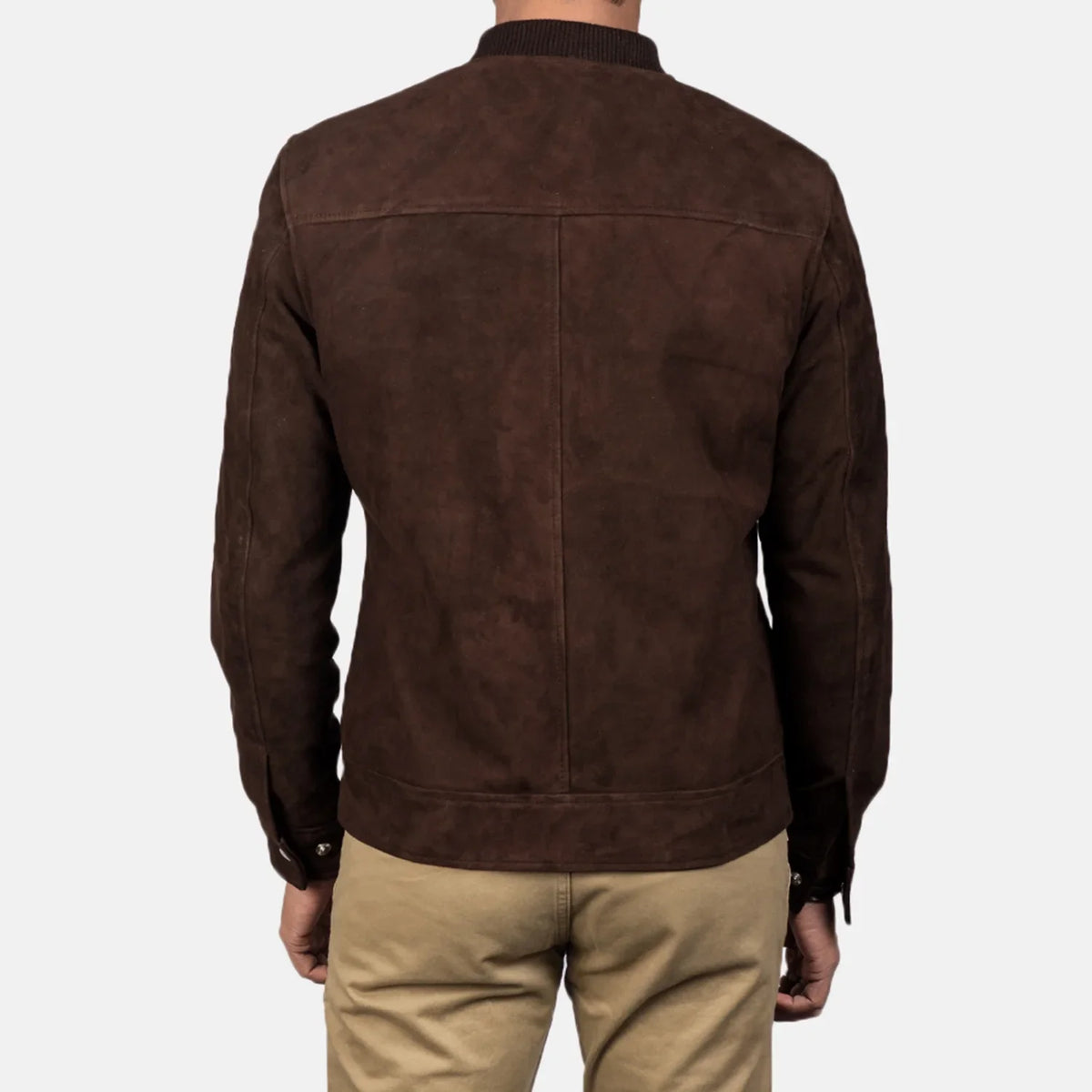 Blain Marron Blouson Bomber en Cuir pour Homme – Vue produit alternative 5