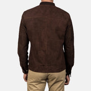 Blain Marron Blouson Bomber en Cuir pour Homme – Vue produit alternative 5