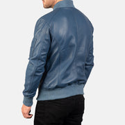 Bomia MA-1 Blouson Bomber en Cuir pour Homme – Vue produit alternative 5