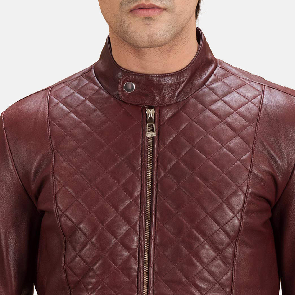 Authentic Sheepskin Leather with Semi-aniline Finish Grain Texture &amp; Heavy-Duty Seam Stitching Detail
