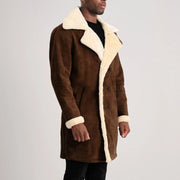 
Charles Manteau en Cuir Marron Shearling Manteau en Cuir pour Homme – alternate product view 2