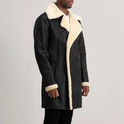 
Charles Manteau en Cuir Marron Shearling Manteau en Cuir pour Homme – alternate product view 2