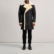 
Charles Manteau en Cuir Marron Shearling Manteau en Cuir pour Homme – alternate product view 3