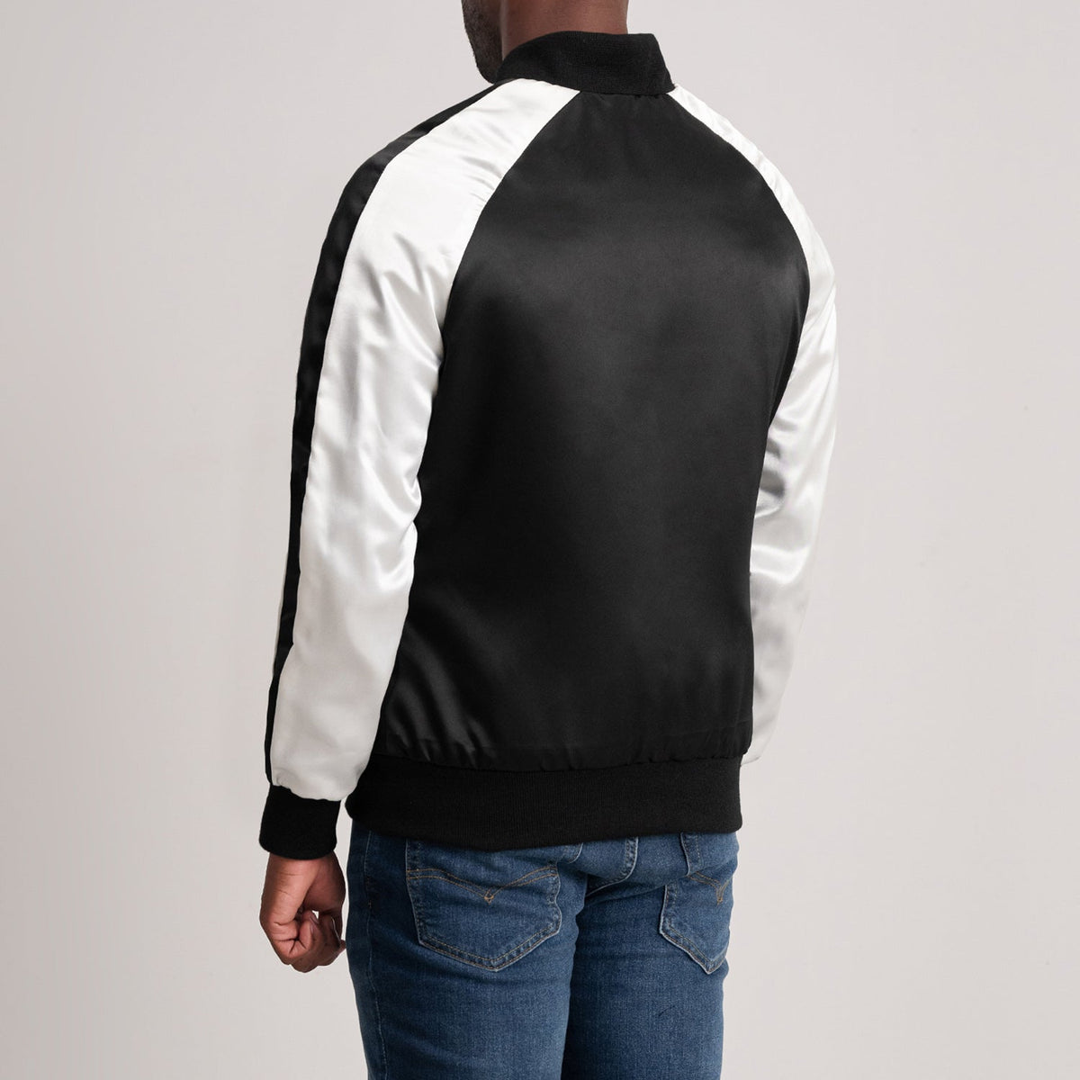 Authentic Satin Grain Texture & Heavy-Duty Seam Stitching Detail