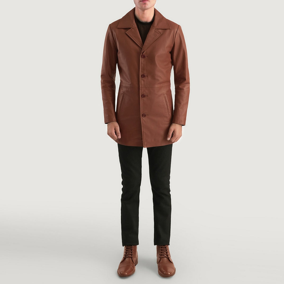 Classmith Manteau en Cuir pour Homme – Vue produit alternative 3