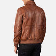 Coffmen Blouson Bomber en Cuir pour Homme – Vue produit alternative 5