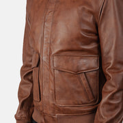 Coffmen Blouson Bomber en Cuir pour Homme – Vue produit alternative 6