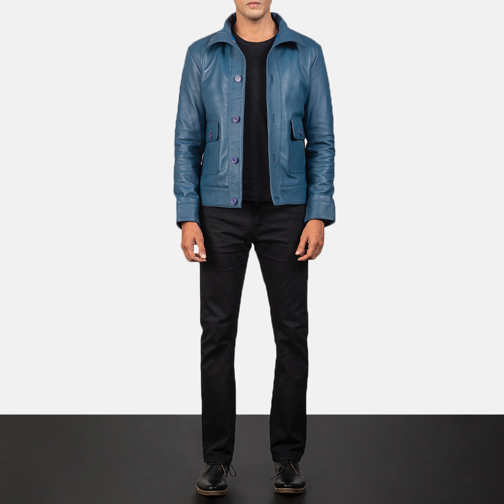 Columbus Blouson Bomber en Cuir pour Homme – Vue produit alternative 3