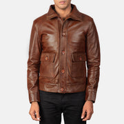 Columbus Blouson Bomber en Cuir pour Homme – Vue produit alternative 1