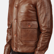 Columbus Blouson Bomber en Cuir pour Homme – Vue produit alternative 6