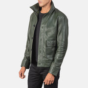 Columbus Blouson Bomber en Cuir pour Homme – Vue produit alternative 2