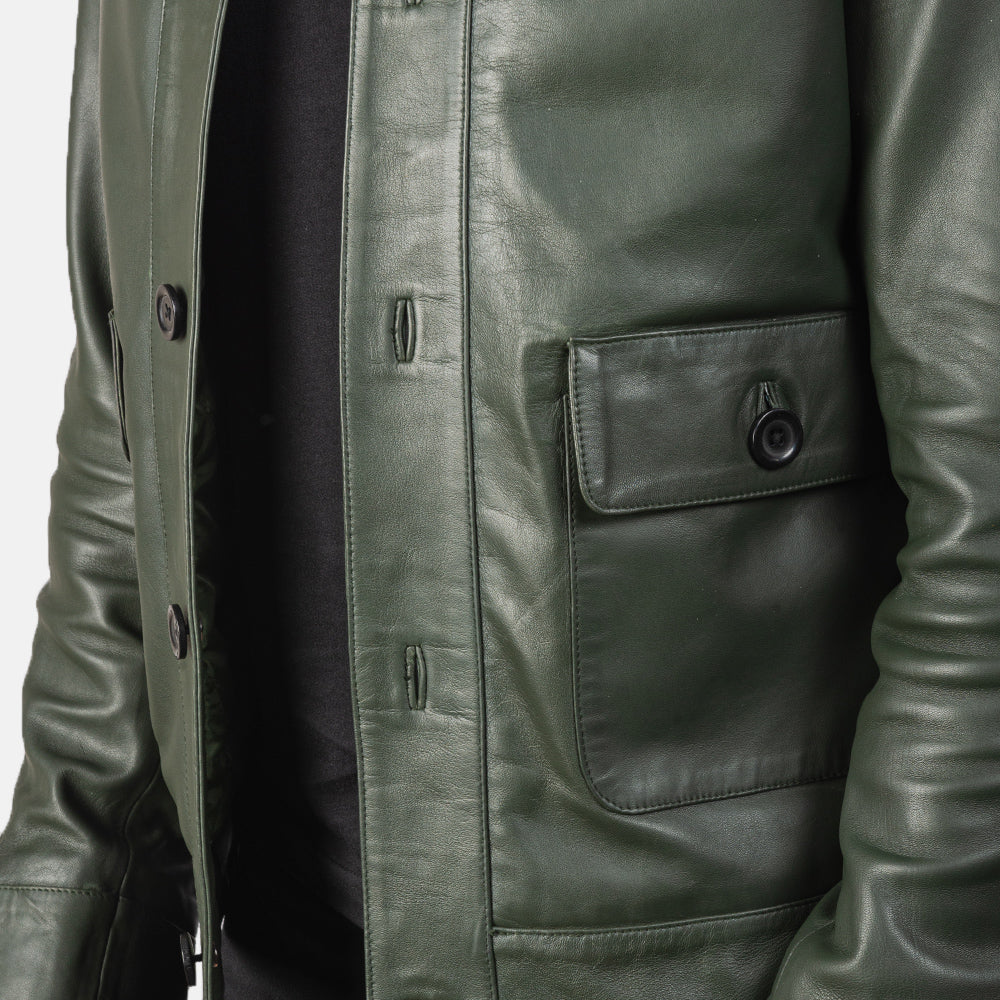Columbus Blouson Bomber en Cuir pour Homme – Vue produit alternative 6