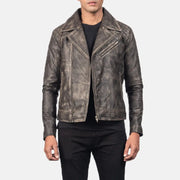 Danny Matelassé Veste Motard en Cuir pour Homme – Vue produit alternative 4