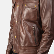 Darren Veste Motard en Cuir pour Homme – Vue produit alternative 6
