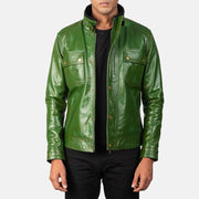 Darren Veste Motard en Cuir pour Homme – Vue produit alternative 1