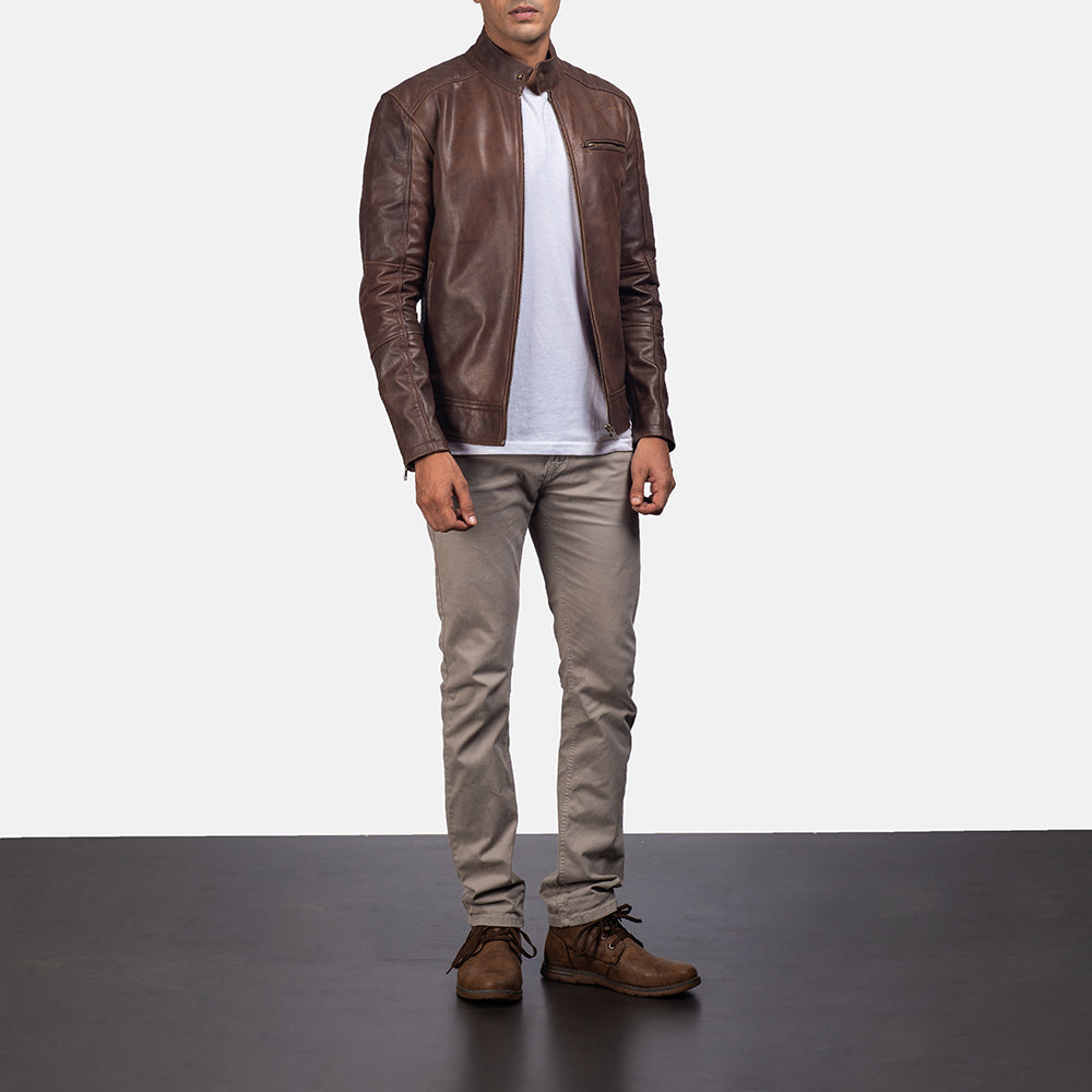 
Dean Noir Veste Motard en Cuir pour Homme – alternate product view 3