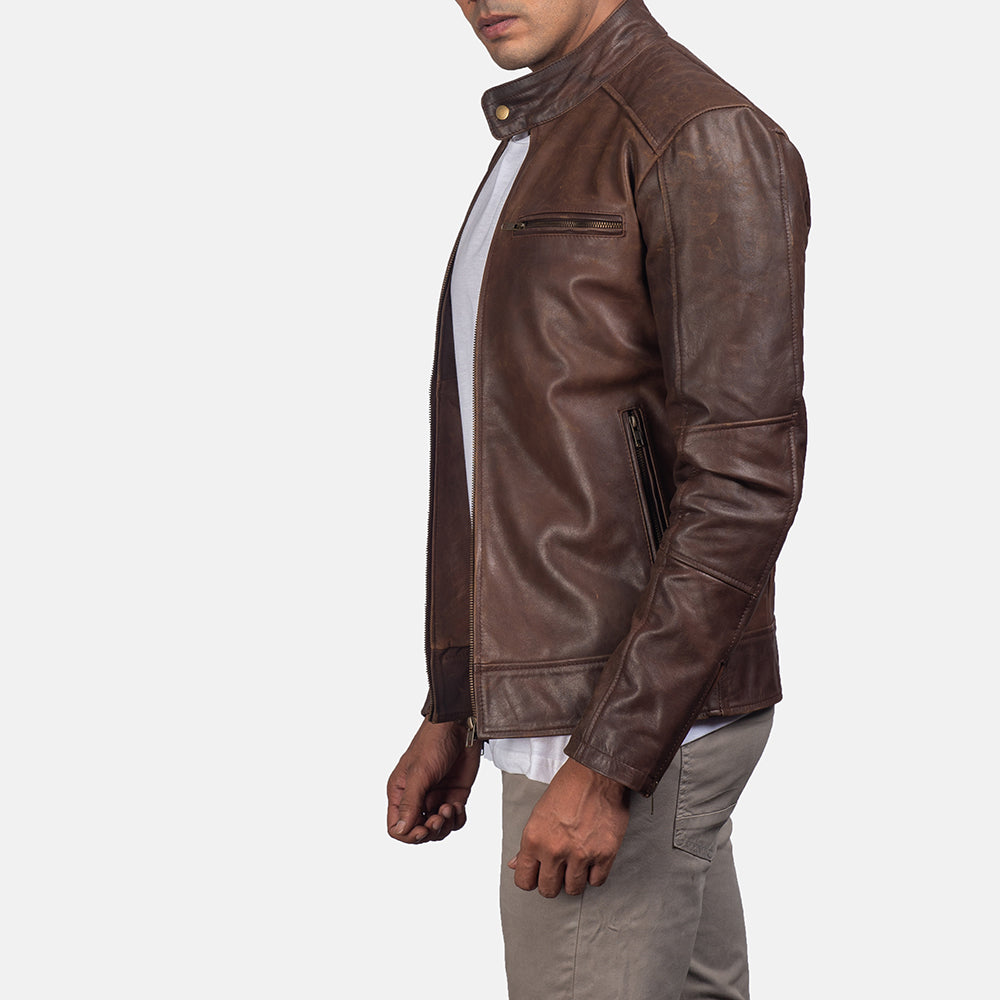 
Dean Noir Veste Motard en Cuir pour Homme – alternate product view 4