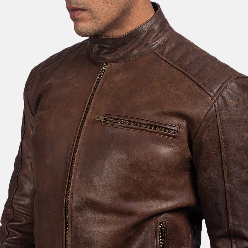 
Dean Noir Veste Motard en Cuir pour Homme – alternate product view 6
