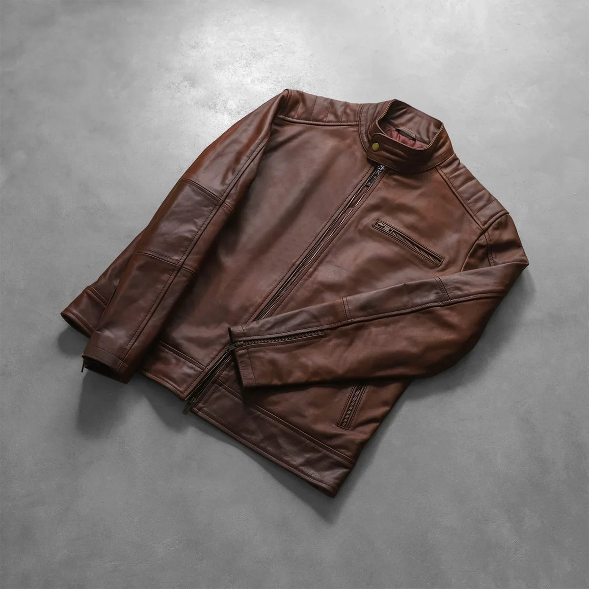 
Dean Noir Veste Motard en Cuir pour Homme – alternate product view 7