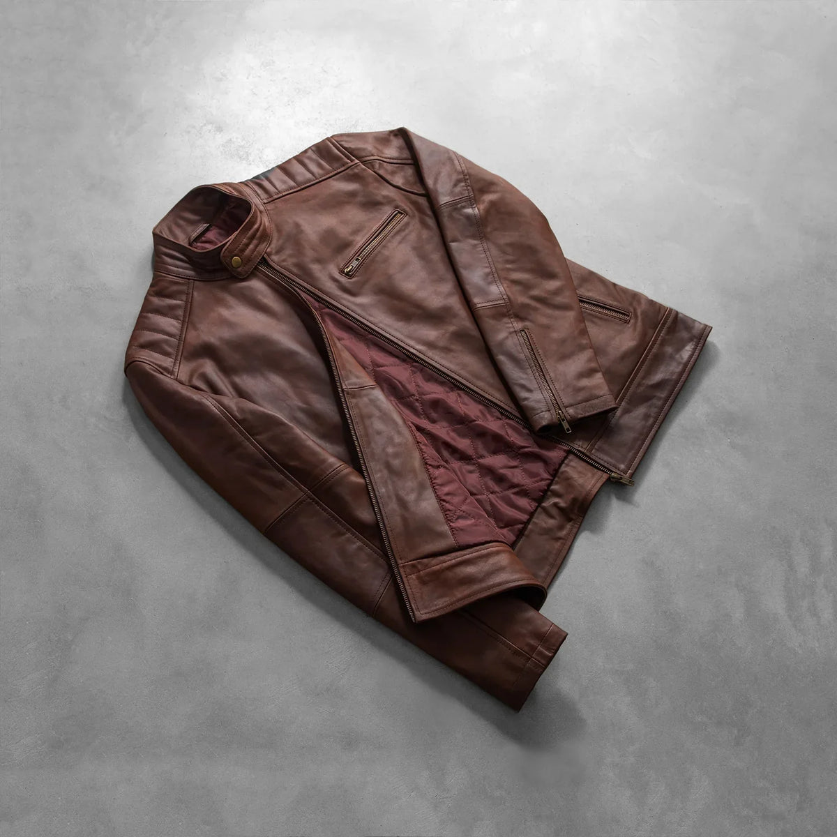 
Dean Noir Veste Motard en Cuir pour Homme – alternate product view 8