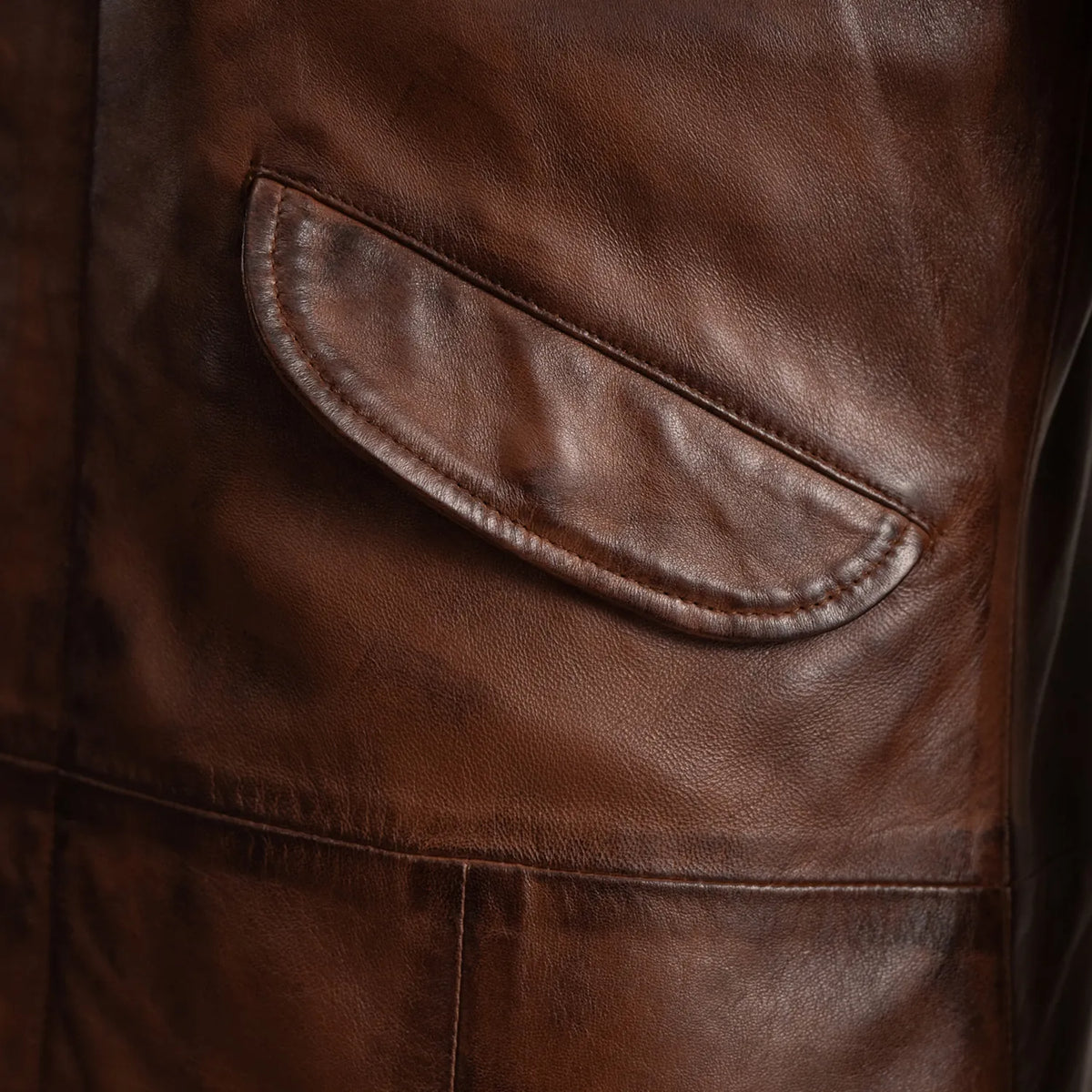 Delvin Veste en Cuir pour Homme – Vue produit alternative 6