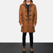 
Drake Khaki Wool Duffle Coat in Khaki Synthetic Wool - Vue de face & silhouette ajustée | Acheter en ligne
