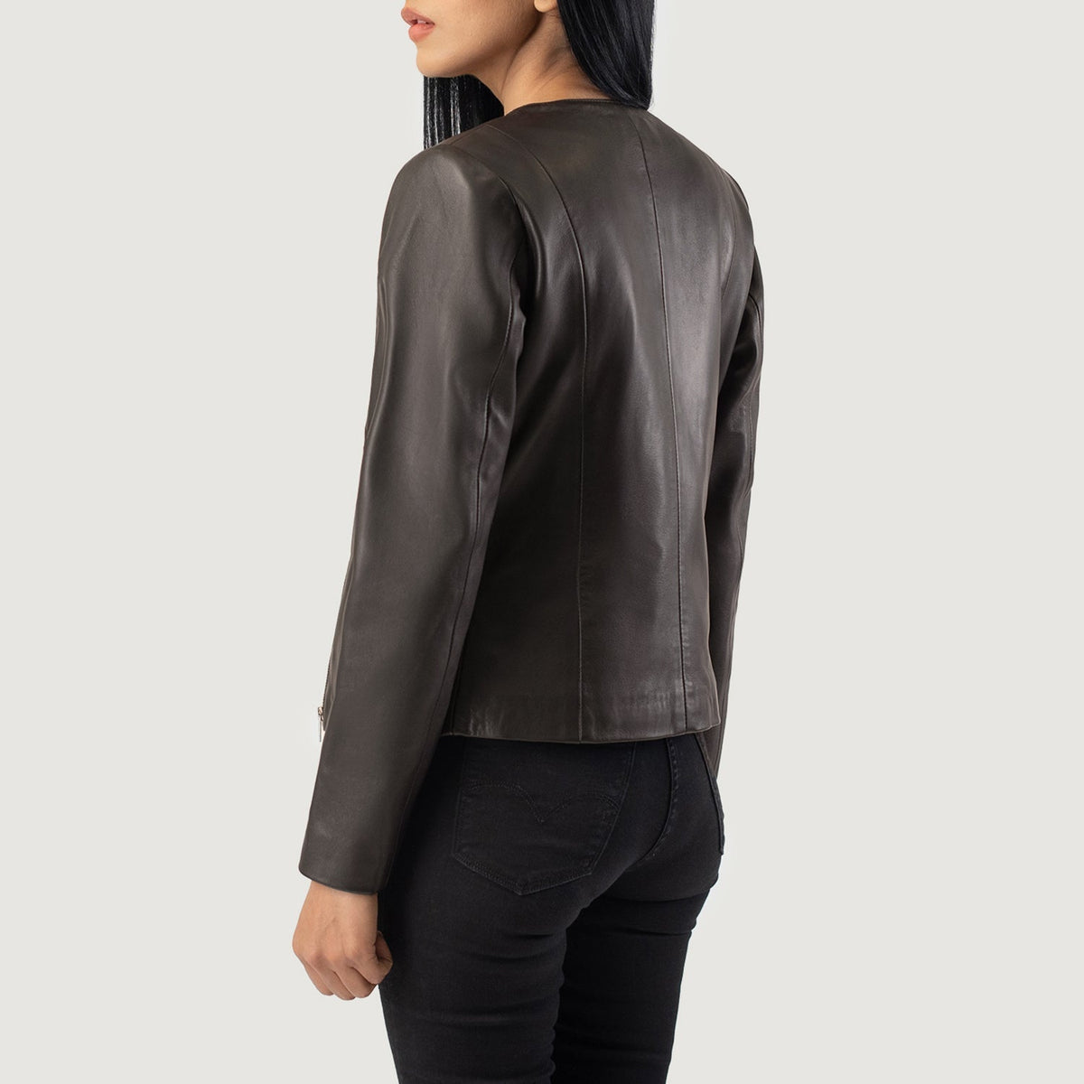 
Elixir Collarless Veste en Cuir pour Femme – alternate product view 5