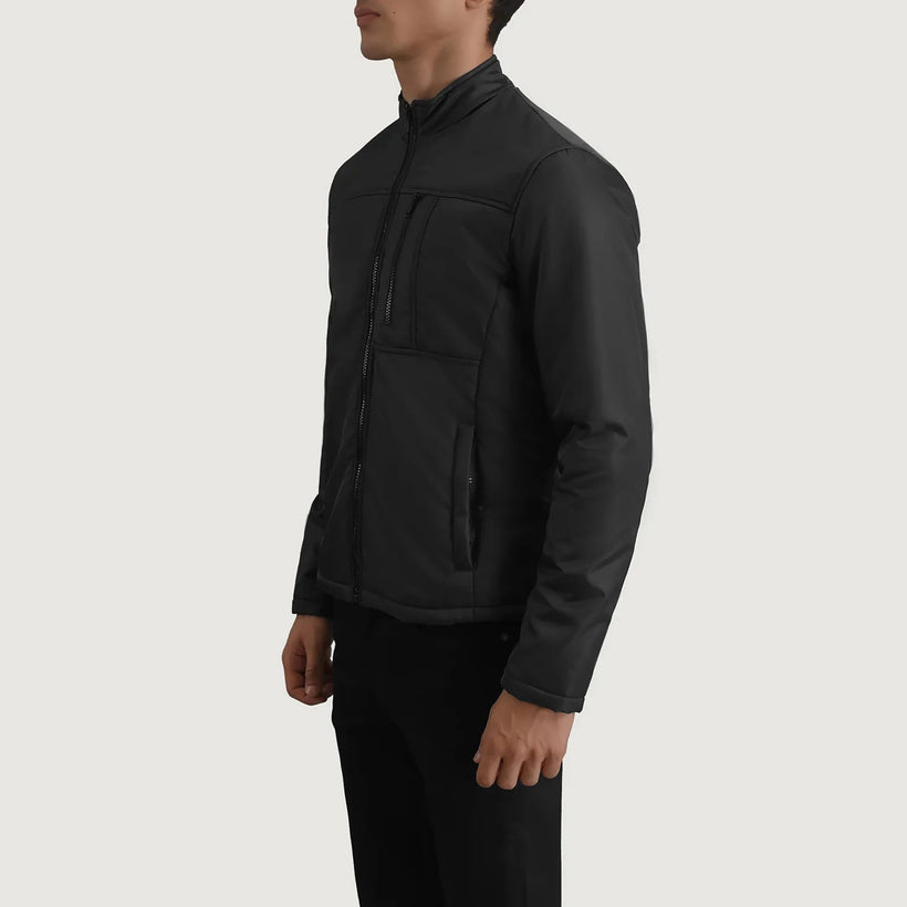 Elliot Noir Lightweight Veste en Cuir pour Homme