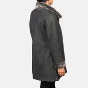 Erica Shearling Manteau en Cuir pour Femme – Vue produit alternative 5