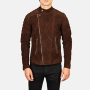 Faisor Mocha Veste Motard en Cuir pour Homme – Vue produit alternative 4