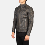 Fernando Matelassé Veste Motard en Cuir pour Homme – Vue produit alternative 2