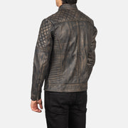 Fernando Matelassé Veste Motard en Cuir pour Homme – Vue produit alternative 5